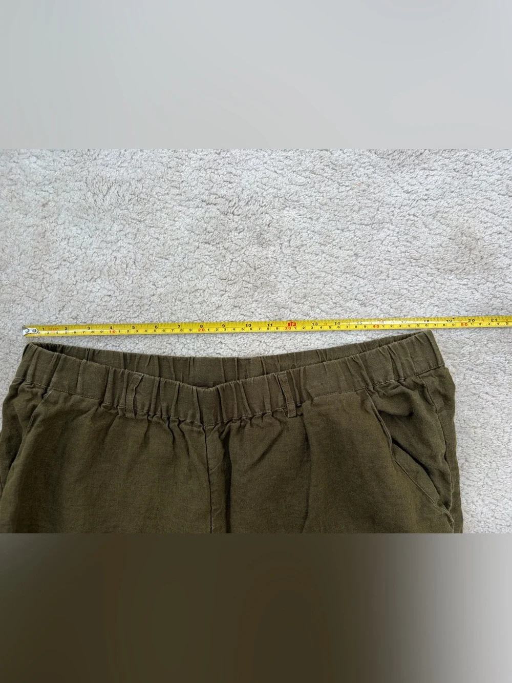 Quince Women’s Size XL Extra Large Martini Olive Green European Linen Pants